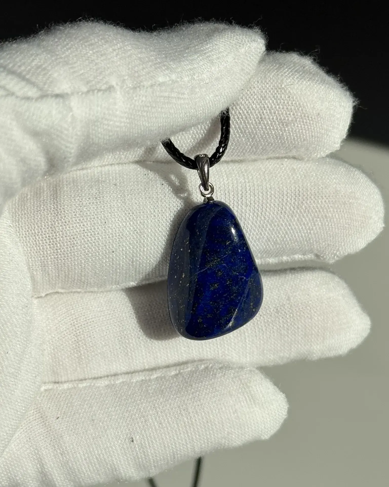 Wisior z lapis lazuli · łza, zdjęcie 1