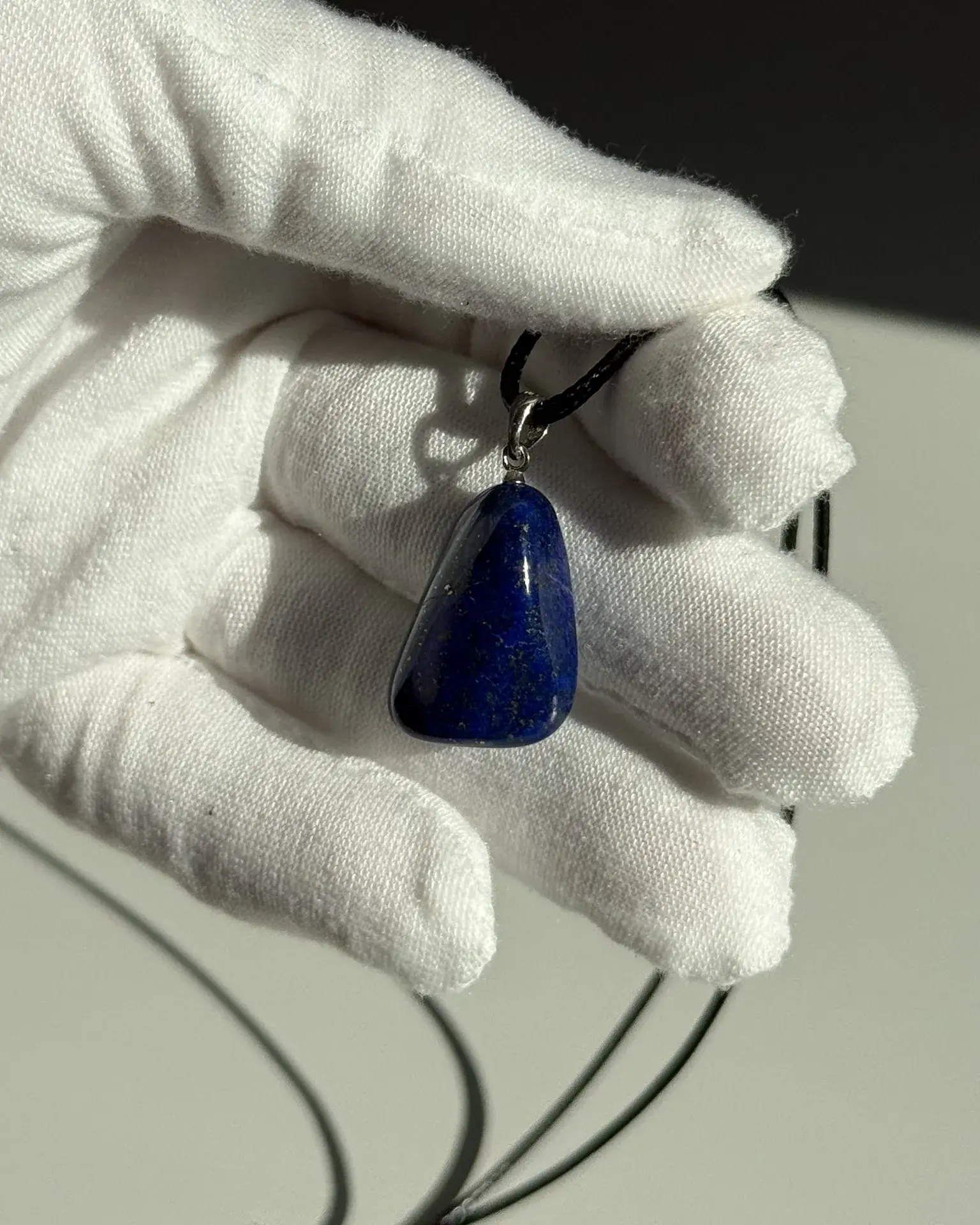 Wisior z lapis lazuli · łza, zdjęcie 3